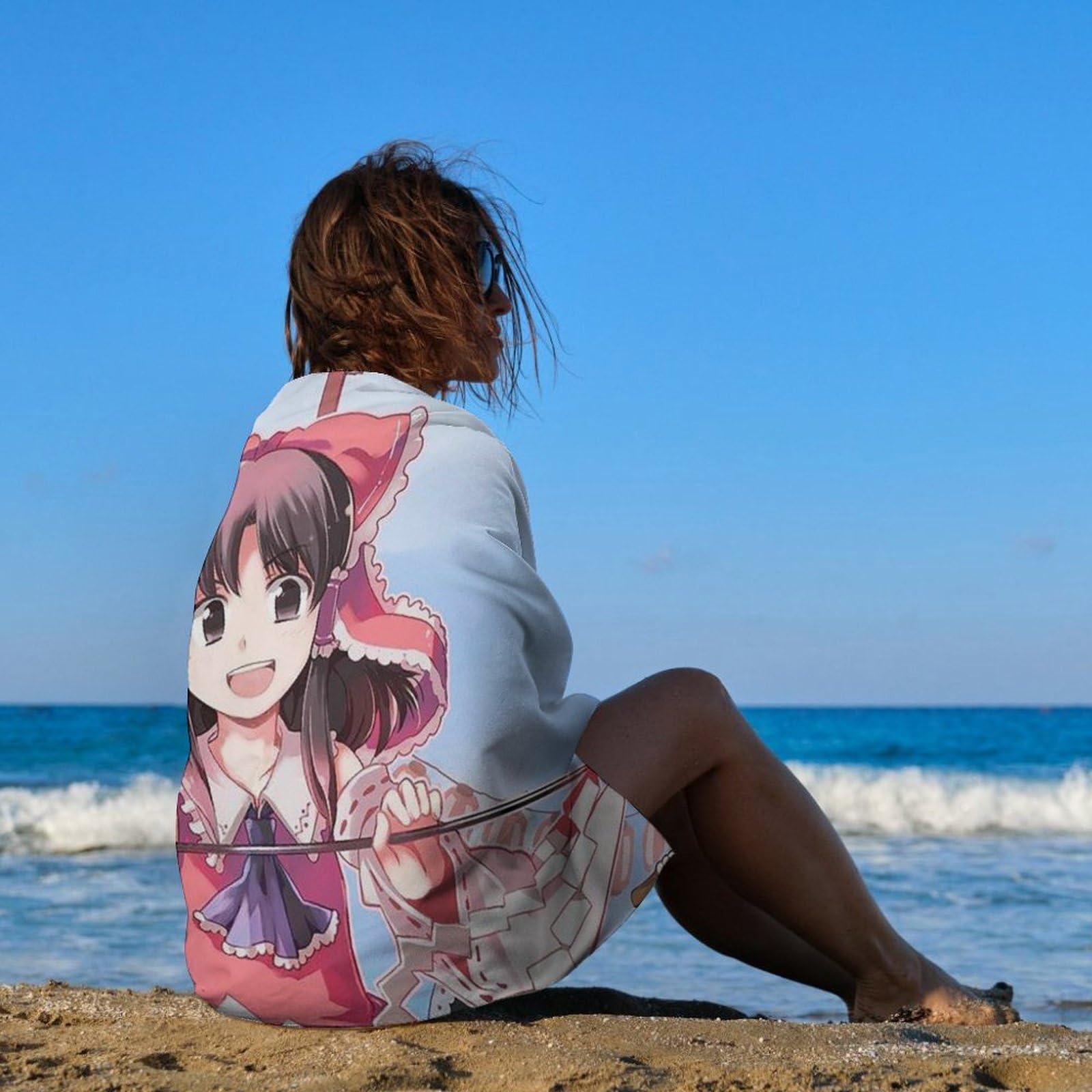 Amazon.co.jp: バスタオル 東方 博麗霊夢 アニメ ビーチタオル スイム